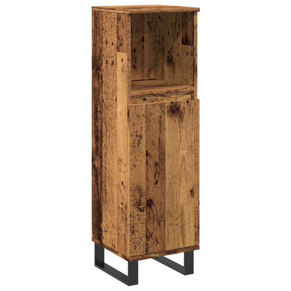 Bathroom Cabinet Old Wood 30x30x100 cm Engineered Wood - Bargainia.com - 8721158444523 - 857211