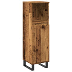 Bathroom Cabinet Old Wood 30x30x100 cm Engineered Wood - Bargainia.com - 