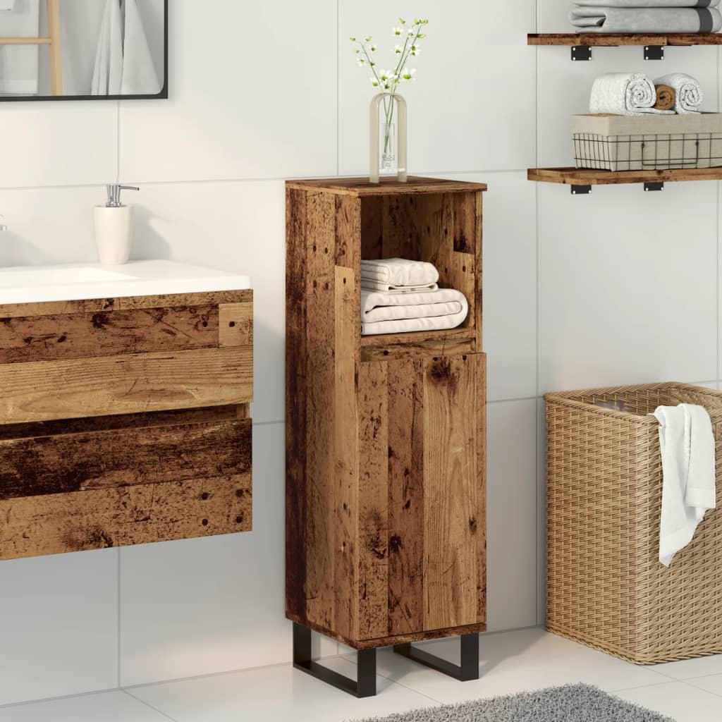 Bathroom Cabinet Old Wood 30x30x100 cm Engineered Wood - Bargainia.com - 8721158444523 - 857211