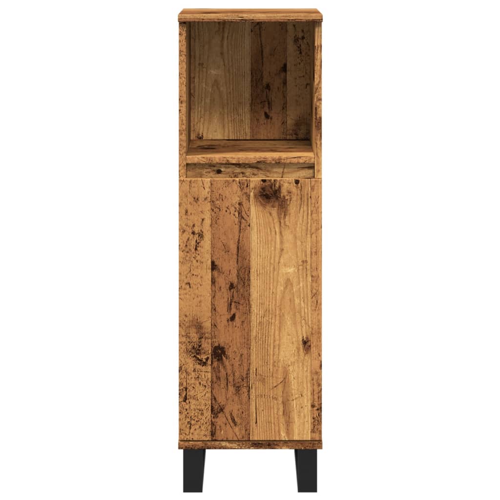 Bathroom Cabinet Old Wood 30x30x100 cm Engineered Wood - Bargainia.com - 