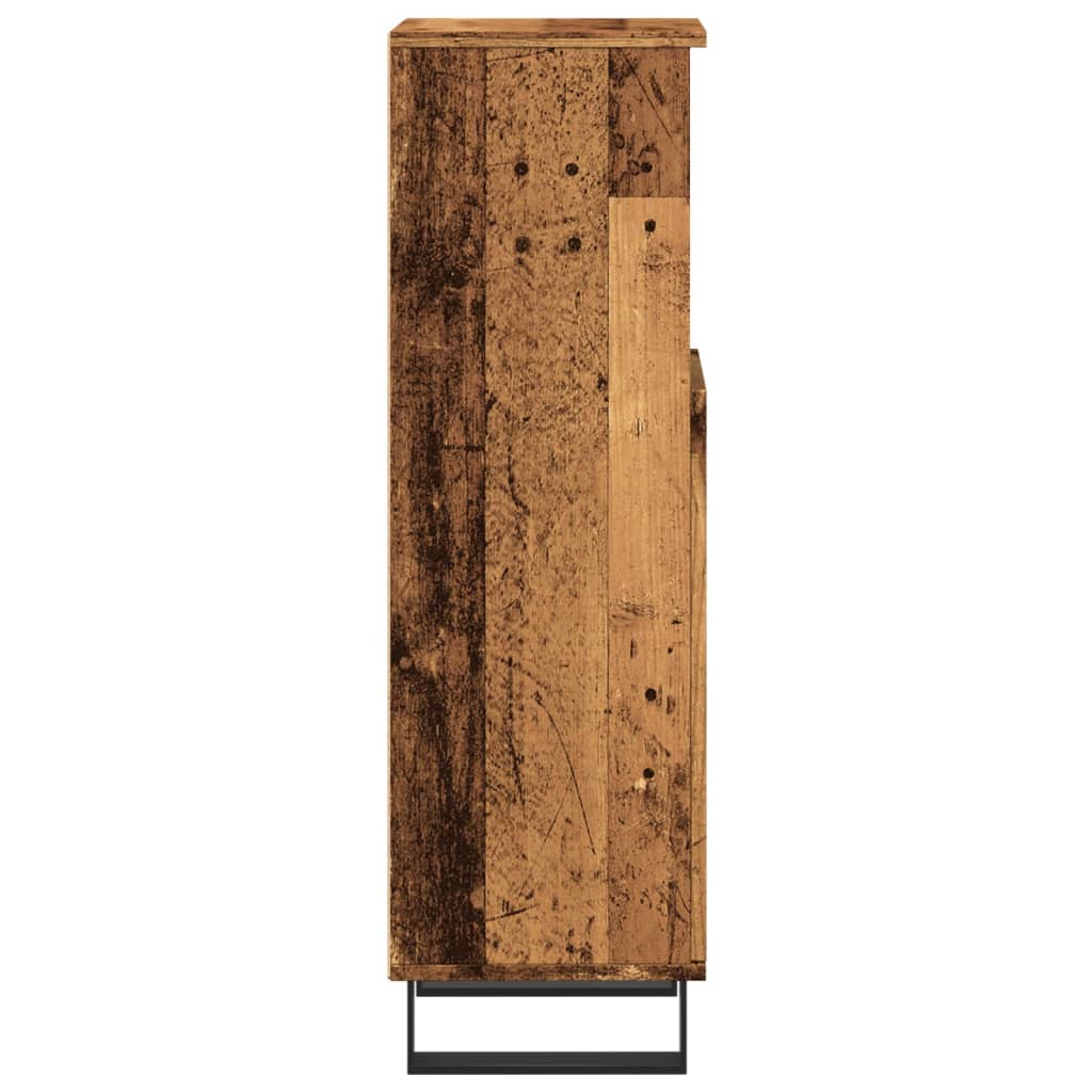 Bathroom Cabinet Old Wood 30x30x100 cm Engineered Wood - Bargainia.com - 