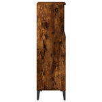 Bathroom Cabinet Smoked Oak 30x30x100 cm Engineered Wood - Bargainia.com - 