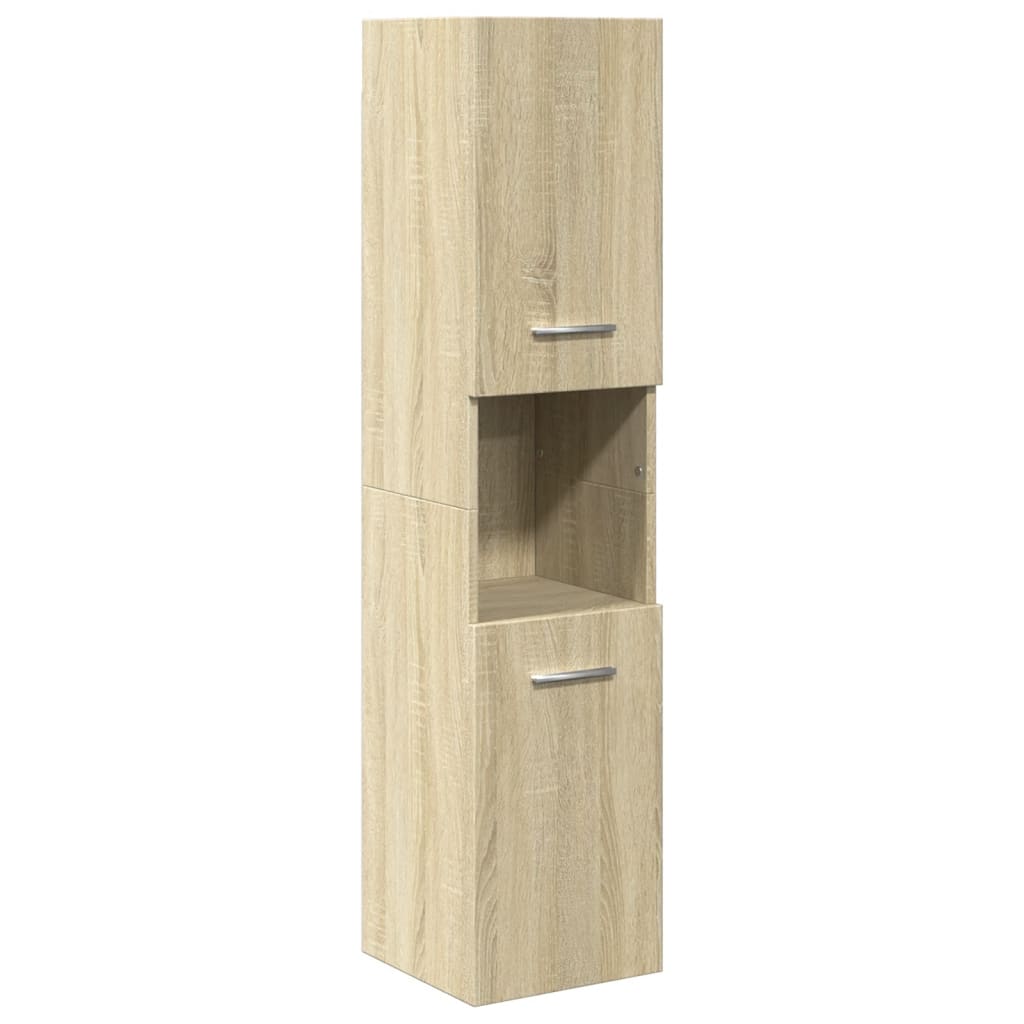 Bathroom Cabinet Sonoma Oak 30x30x130 cm Engineered Wood - Bargainia.com - 8721102808661 - 849635