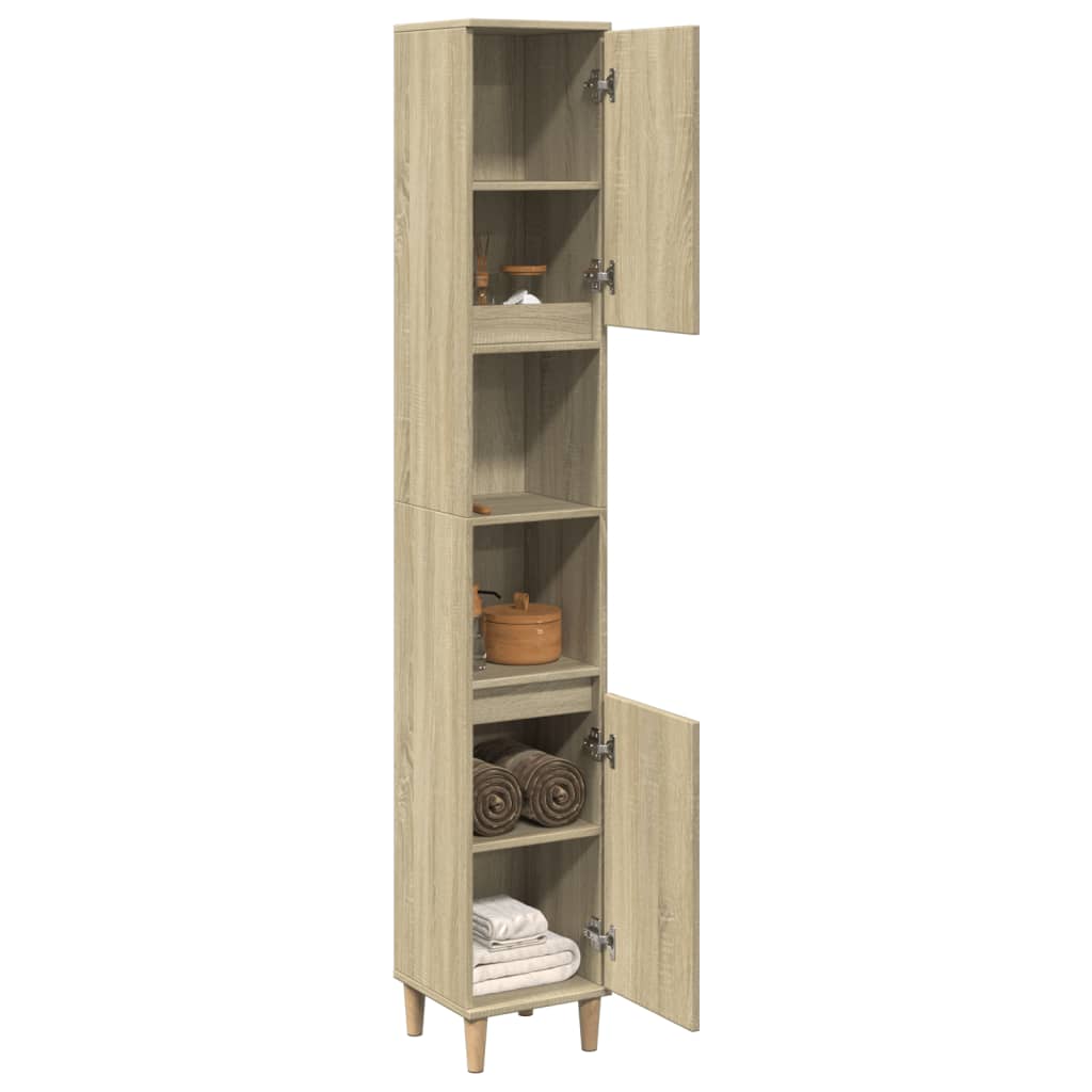 Bathroom Cabinet Sonoma Oak 30x30x190 cm Engineered Wood - Bargainia.com - 8721102823343 - 849657