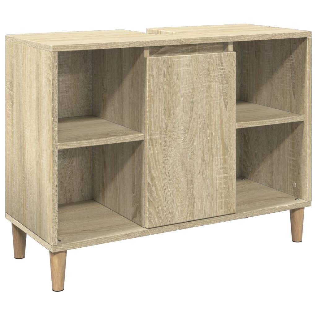Bathroom Cabinet Sonoma Oak 80x33x60 cm Engineered Wood - Bargainia.com - 8721158443809 - 857131