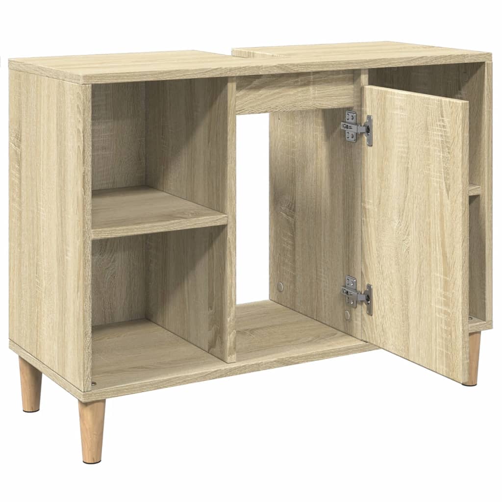 Bathroom Cabinet Sonoma Oak 80x33x60 cm Engineered Wood - Bargainia.com - 8721158443809 - 857131