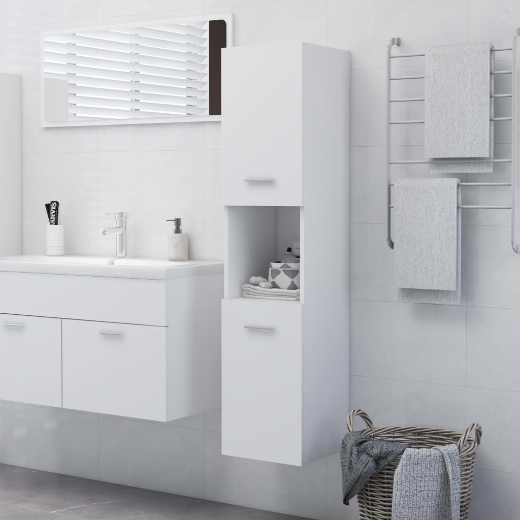 Bathroom Cabinet White 30x30x130 cm Engineered Wood - Bargainia.com - 8720286221822 - 804997