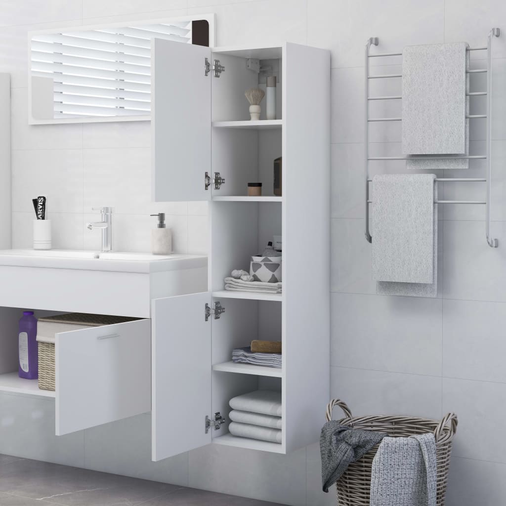 Bathroom Cabinet White 30x30x130 cm Engineered Wood - Bargainia.com - 8720286221822 - 804997