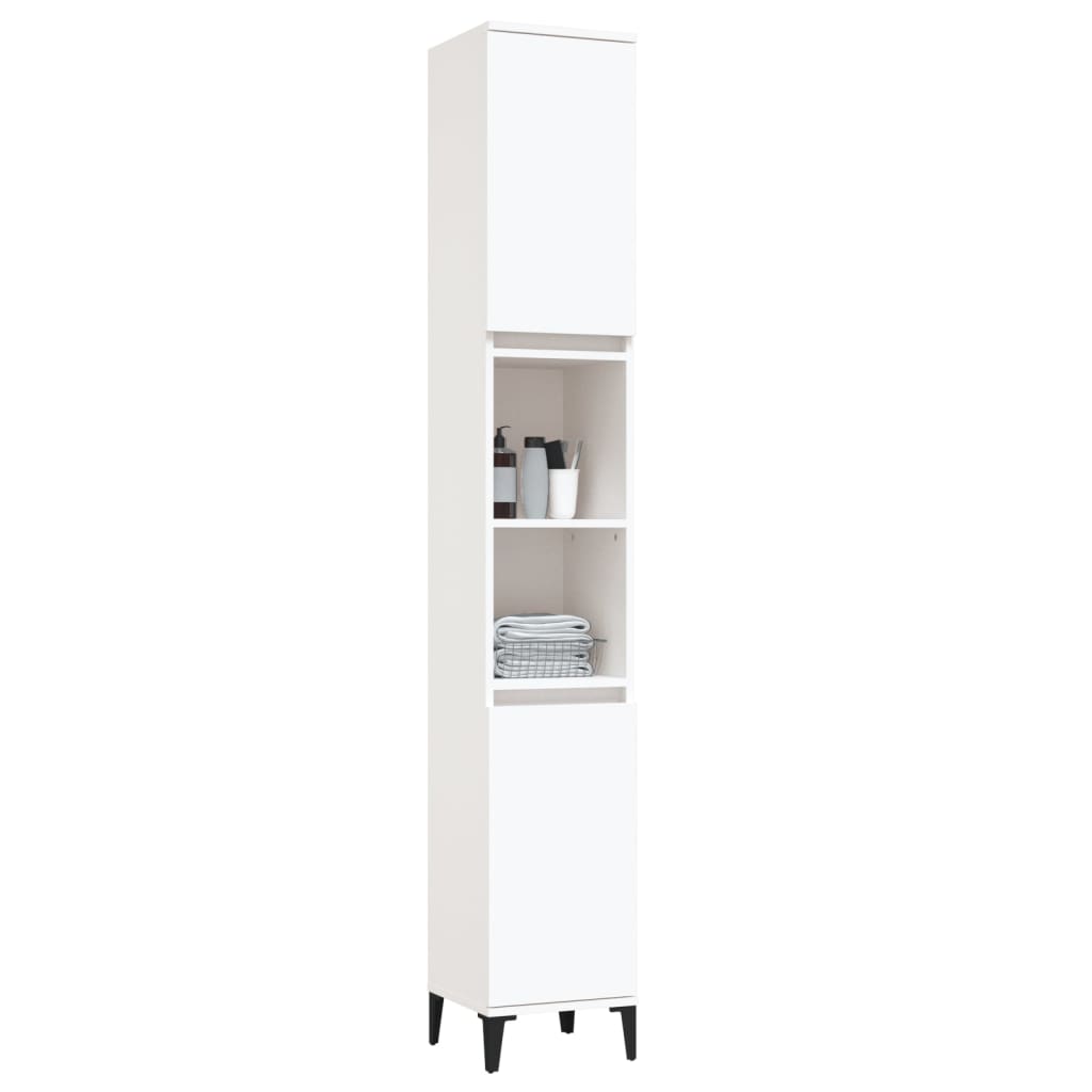 Bathroom Cabinet White 30x30x190 cm Engineered Wood - Bargainia.com - 8720845738228 - 819796