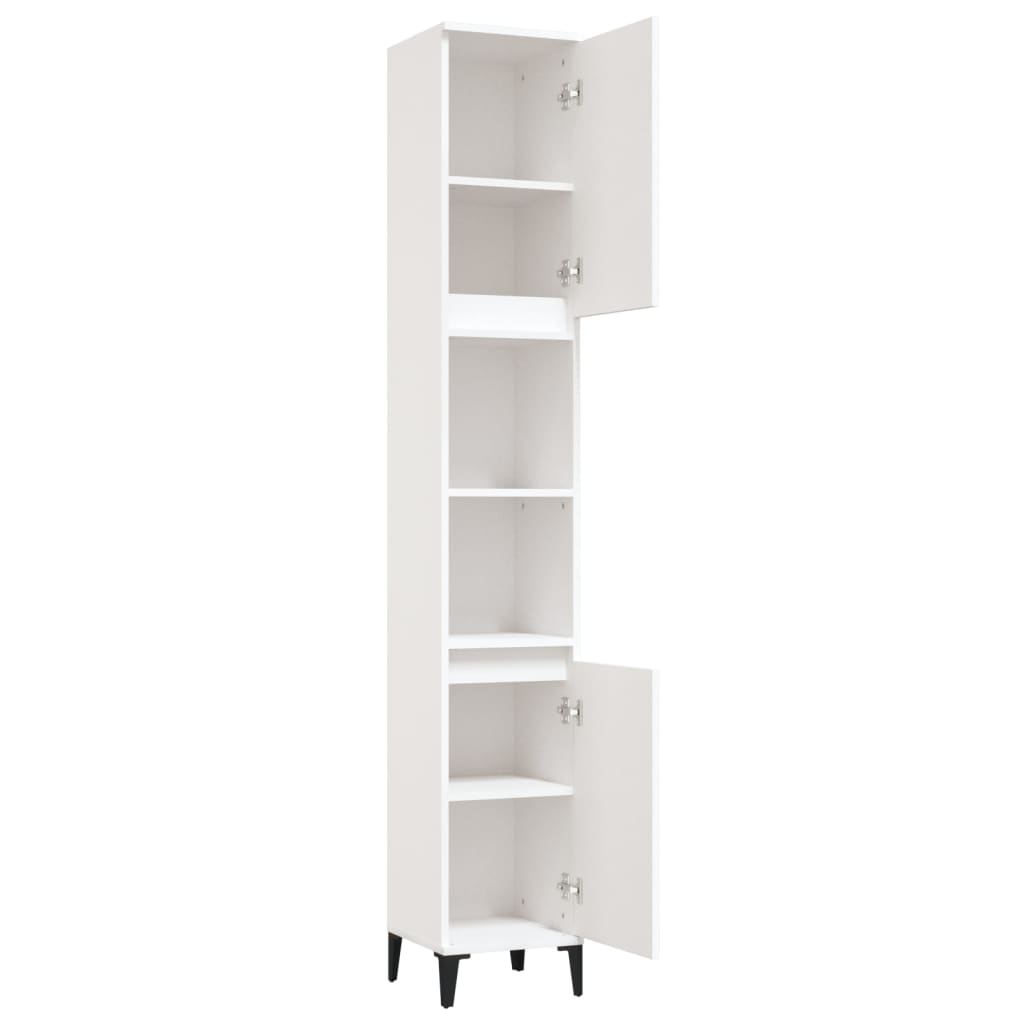 Bathroom Cabinet White 30x30x190 cm Engineered Wood - Bargainia.com - 8720845738228 - 819796