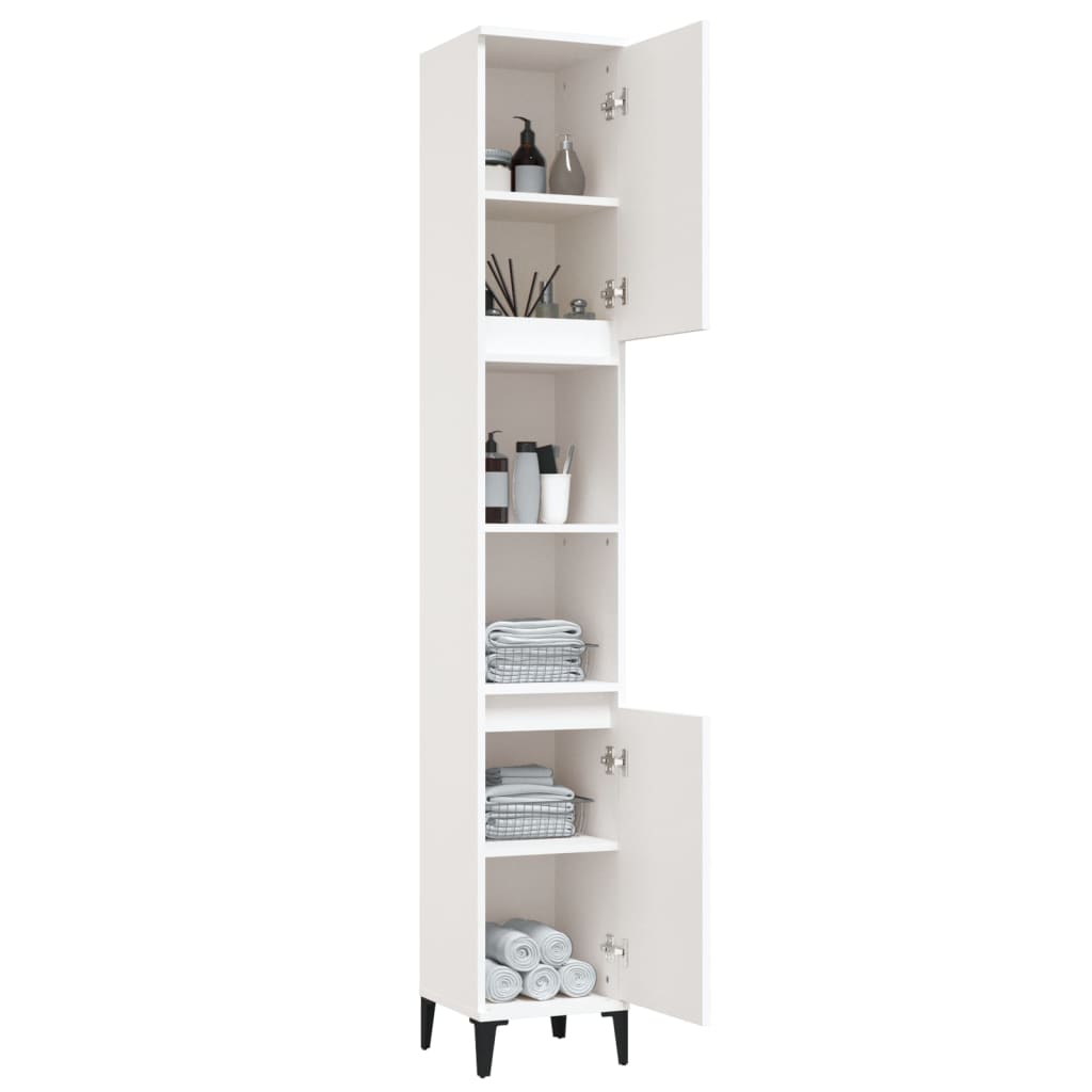 Bathroom Cabinet White 30x30x190 cm Engineered Wood - Bargainia.com - 8720845738228 - 819796