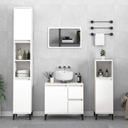 Bathroom Cabinet White 30x30x190 cm Engineered Wood - Bargainia.com - 8720845738228 - 819796