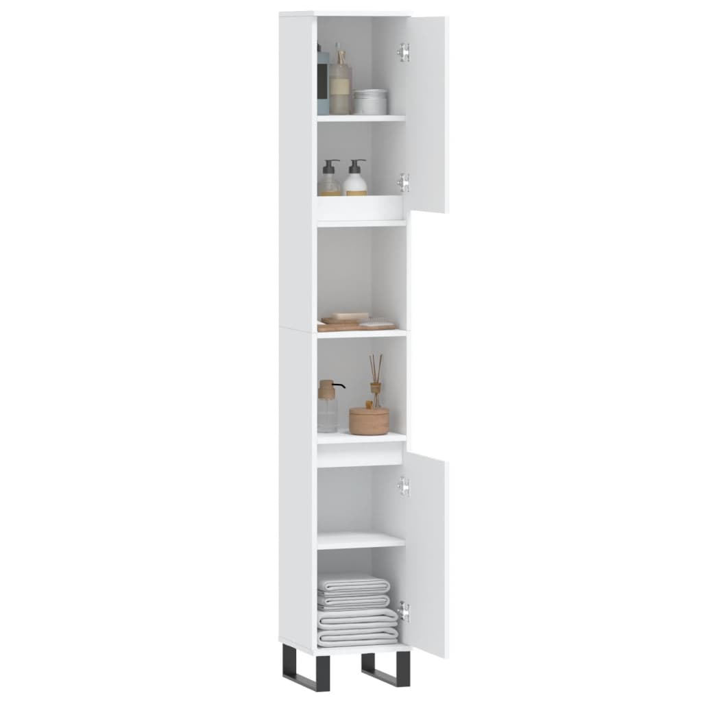 Bathroom Cabinet White 30x30x190 cm Engineered Wood - Bargainia.com - 8720845875510 - 831540