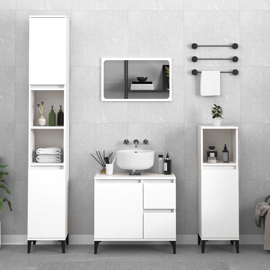 Bathroom Cabinet White 65x33x60 cm Engineered Wood - Bargainia.com - 8720845738549 - 819828