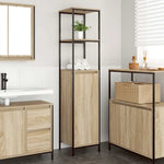 Bathroom Cabinet with Shelves Sonoma Oak 36x35x165 cm - Bargainia.com - 