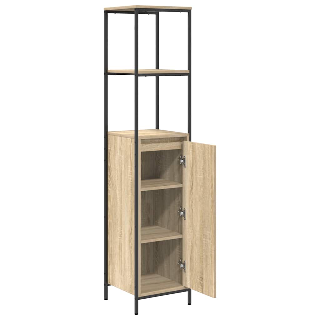 Bathroom Cabinet with Shelves Sonoma Oak 36x35x165 cm - Bargainia.com - 