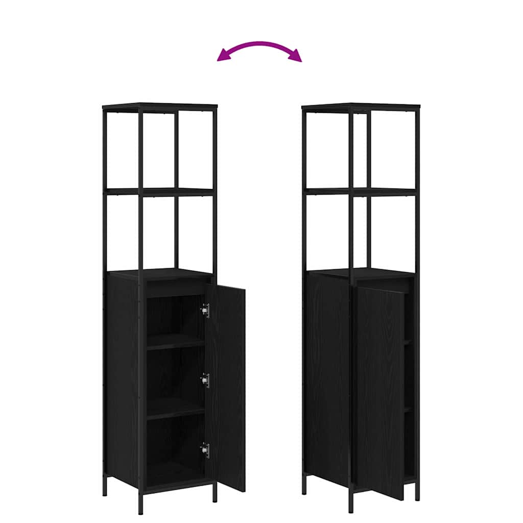 Bathroom Furniture Set 3 pcs Black oak 90 x 34.5 x 60 cm - Bargainia.com - 8721158712097 - 3328359
