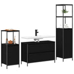 Bathroom Furniture Set 3 pcs Black oak 90 x 34.5 x 60 cm - Bargainia.com - 