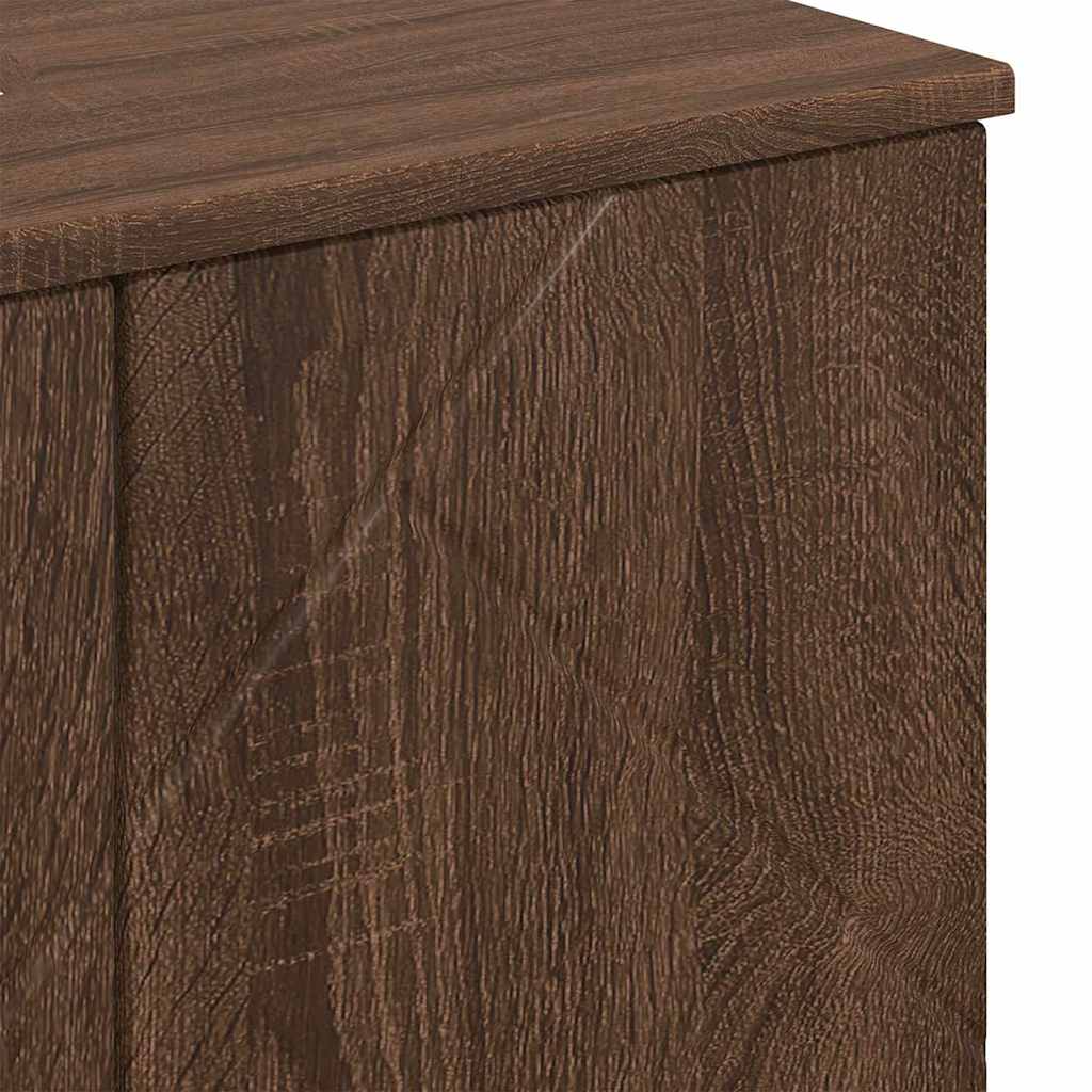 Bathroom Furniture Set 3 pcs Brown oak 61 x 35 x 64 cm - Bargainia.com - 