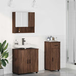 Bathroom Furniture Set 3 pcs Brown oak 61 x 35 x 64 cm - Bargainia.com - 