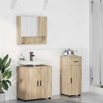 Bathroom Furniture Set 3 pcs Sonoma oak 61 x 35 x 64 cm - Bargainia.com - 