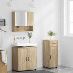 Bathroom Furniture Set 3 pcs Sonoma oak 61 x 35 x 64 cm - Bargainia.com - 