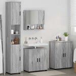 Bathroom Furniture Set 4 pcs Grey sonoma 61 x 35 x 64 cm - Bargainia.com - 
