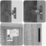 Bathroom Furniture Set 4 pcs Grey sonoma 61 x 35 x 64 cm - Bargainia.com - 