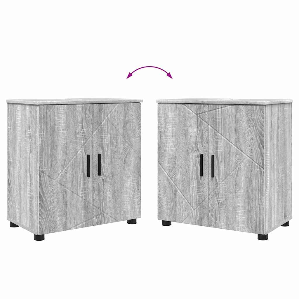 Bathroom Furniture Set 4 pcs Grey sonoma 61 x 35 x 64 cm - Bargainia.com - 8721288869869 - 3393009