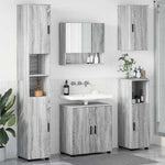 Bathroom Furniture Set 5 pcs Grey sonoma 61 x 35 x 64 cm - Bargainia.com - 