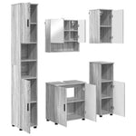 Bathroom Furniture Set 5 pcs Grey sonoma 61 x 35 x 64 cm - Bargainia.com - 