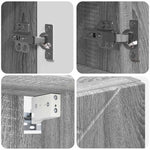 Bathroom Furniture Set 5 pcs Grey sonoma 61 x 35 x 64 cm - Bargainia.com - 