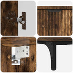 Bathroom Furniture Set Smoked Oak Engineered wood, Metal - Bargainia.com - 