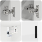 Bathroom Furniture Set Wall - mounted 4 pcs White 61 x 35 x 64 cm - Bargainia.com - 