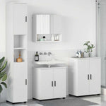 Bathroom Furniture Set Wall - mounted 4 pcs White 61 x 35 x 64 cm - Bargainia.com - 
