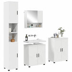 Bathroom Furniture Set Wall - mounted 4 pcs White 61 x 35 x 64 cm - Bargainia.com - 