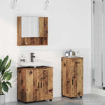 Bathroom Furniture Set with Door 3 pcs Old wood 61 x 35 x 64 cm - Bargainia.com - 