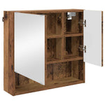 Bathroom Furniture Set with Door 3 pcs Old wood 61 x 35 x 64 cm - Bargainia.com - 