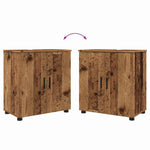 Bathroom Furniture Set with Door 4 pcs Old wood 61 x 35 x 64 cm - Bargainia.com - 