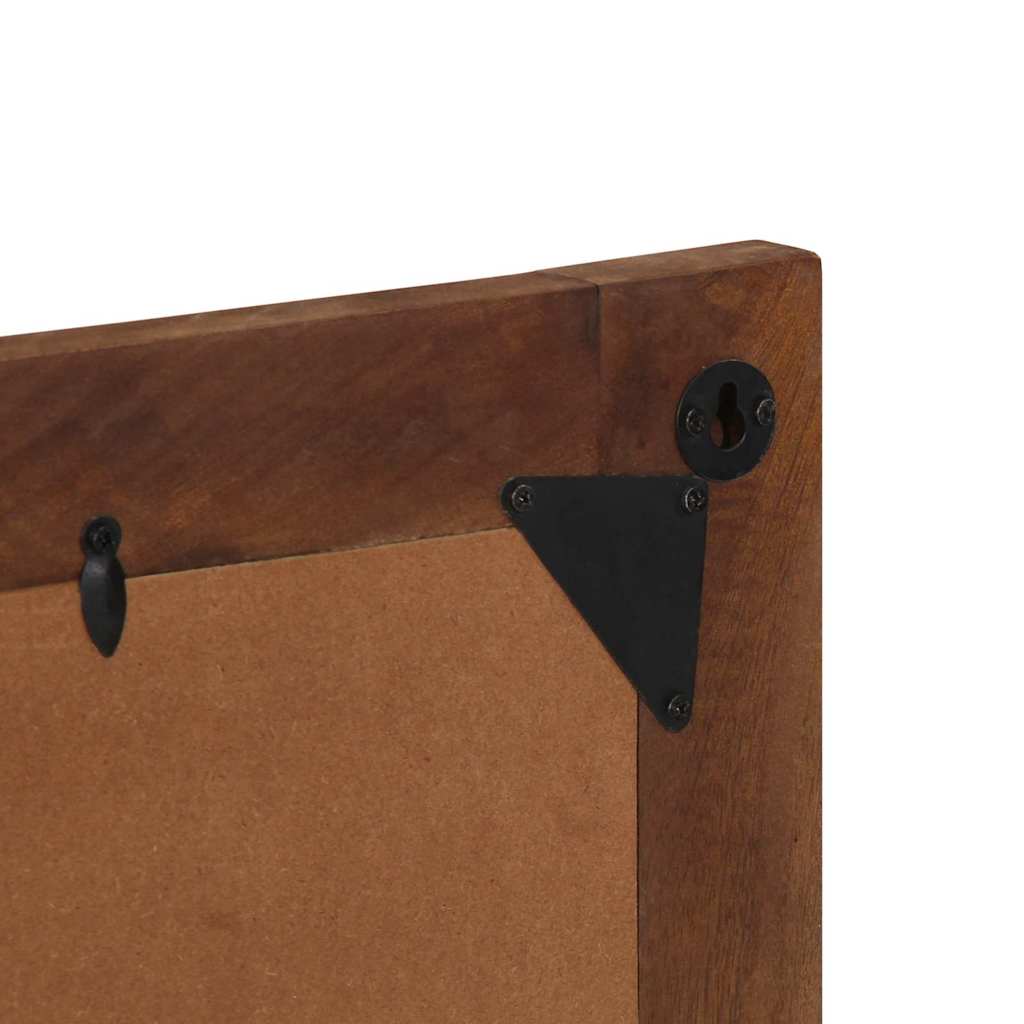 Bathroom Mirror Brown 50 x 70 x 3 cm Solid Mango wood and Glass - Bargainia.com - 