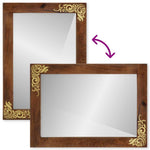 Bathroom Mirror Brown 50 x 70 x 3 cm Solid Mango wood and Glass - Bargainia.com - 
