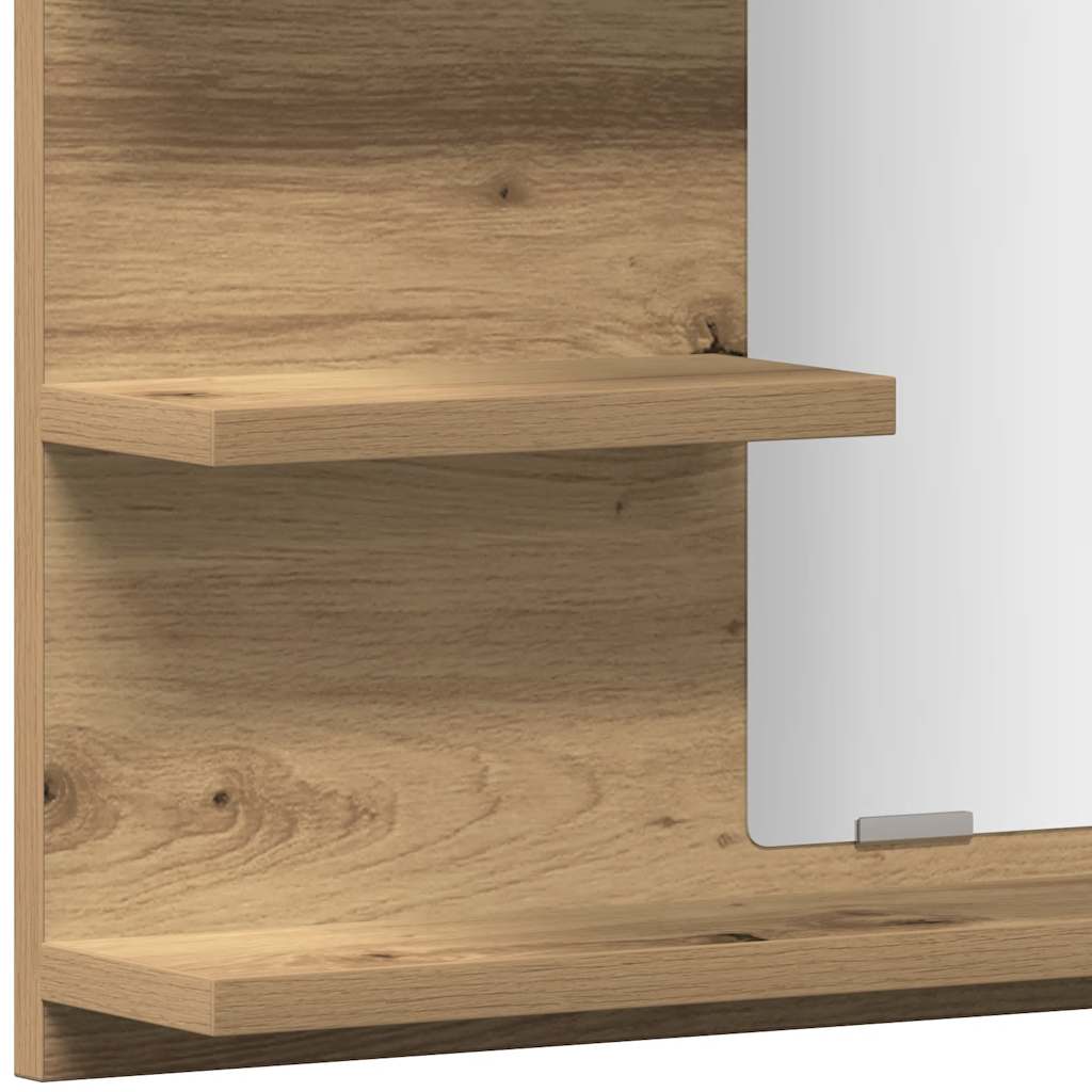 Bathroom Mirror Cabinet Artisan Oak 60x10.5x45 cm - Bargainia.com - 8721158437303 - 856256