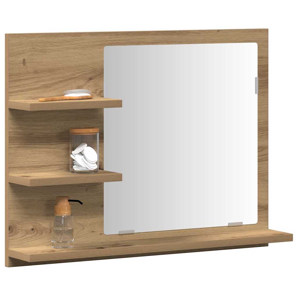Bathroom Mirror Cabinet Artisan Oak 60x10.5x45 cm - Bargainia.com - 8721158437303 - 856256