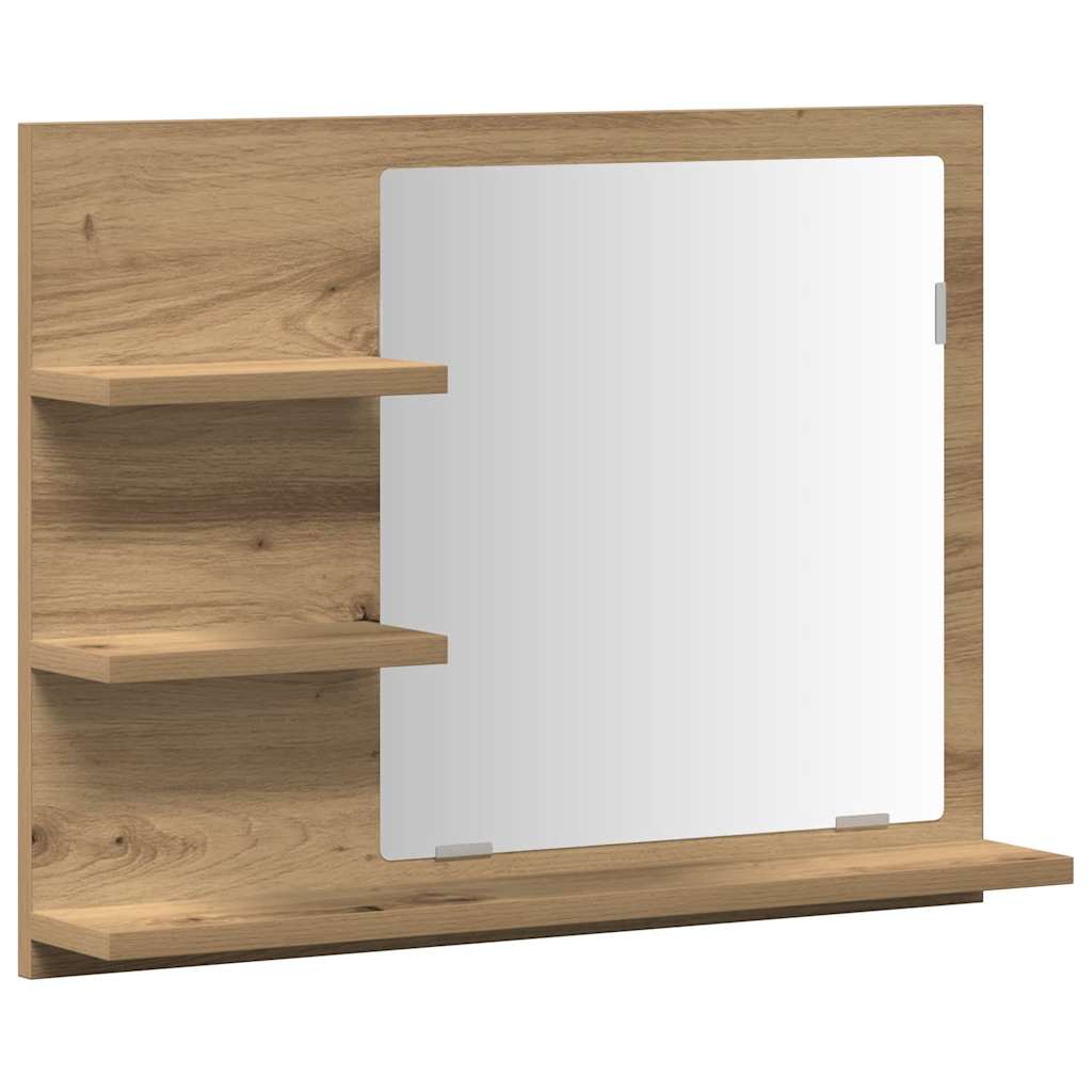 Bathroom Mirror Cabinet Artisan Oak 60x10.5x45 cm - Bargainia.com - 8721158437303 - 856256