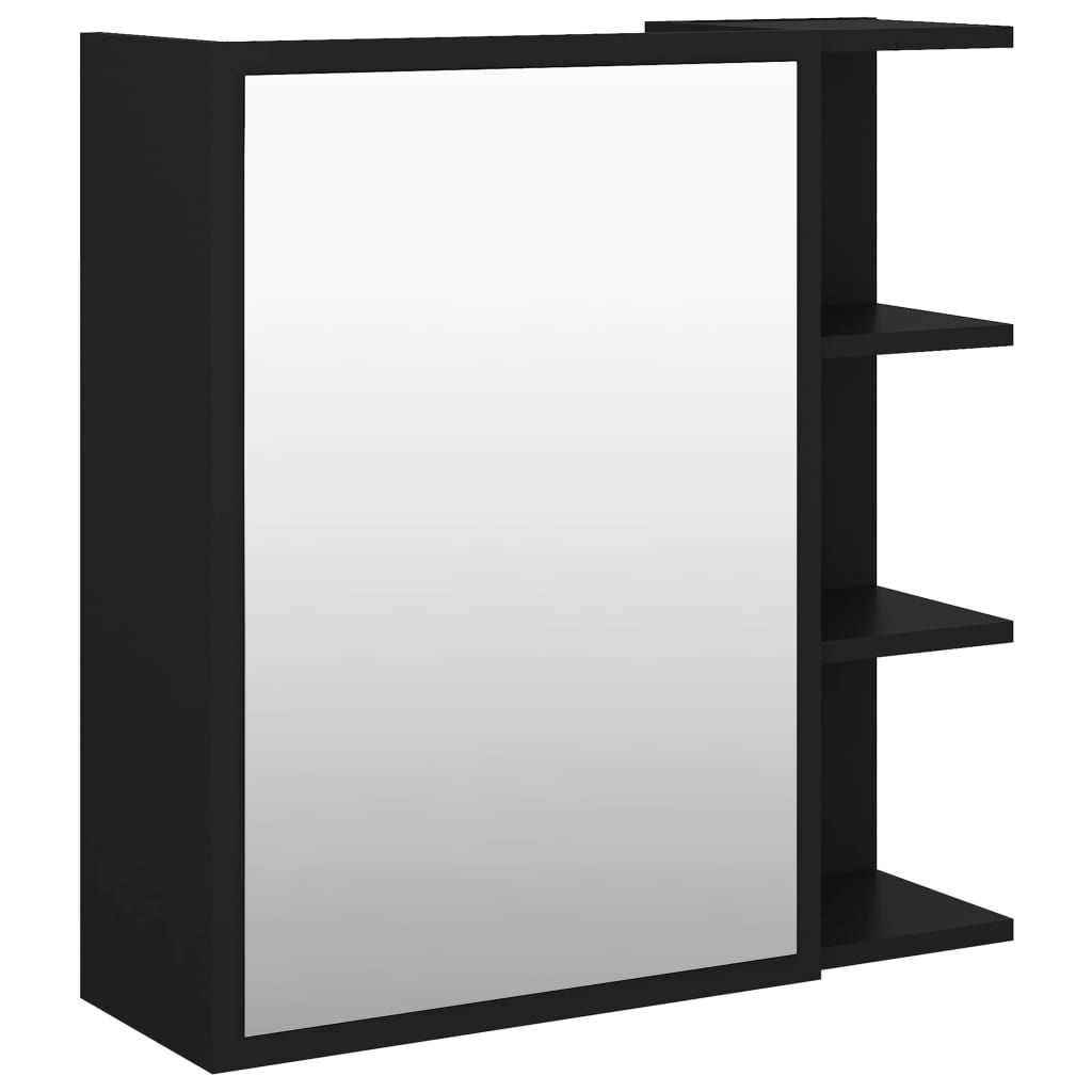 Bathroom Mirror Cabinet Black 62.5x20.5x64 cm Engineered Wood - Bargainia.com - 8720286212226 - 803309