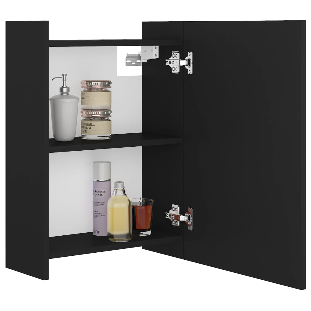 Bathroom Mirror Cabinet Black 62.5x20.5x64 cm Engineered Wood - Bargainia.com - 8720286212226 - 803309