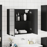 Bathroom Mirror Cabinet Black 64x20x67 cm Engineered Wood - Bargainia.com - 