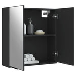 Bathroom Mirror Cabinet Black 64x20x67 cm Engineered Wood - Bargainia.com - 
