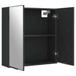 Bathroom Mirror Cabinet Black 64x20x67 cm Engineered Wood - Bargainia.com - 
