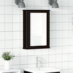 Bathroom Mirror Cabinet Black Oak 42x12x60 cm Engineered Wood - Bargainia.com - 